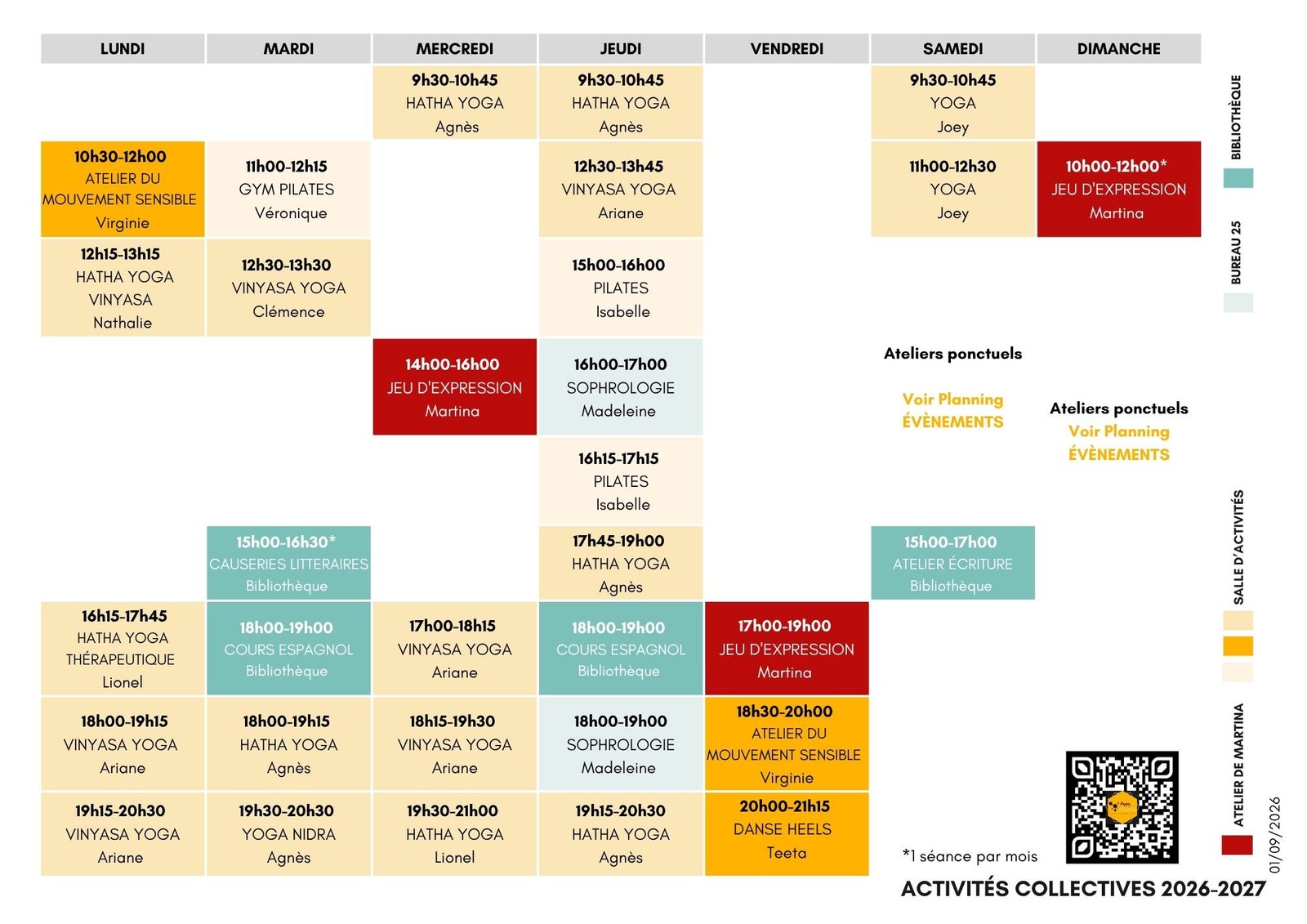 2026-2027-Planning Happy Village WEB 2026-2027-Planning Happy Village Activités collectives